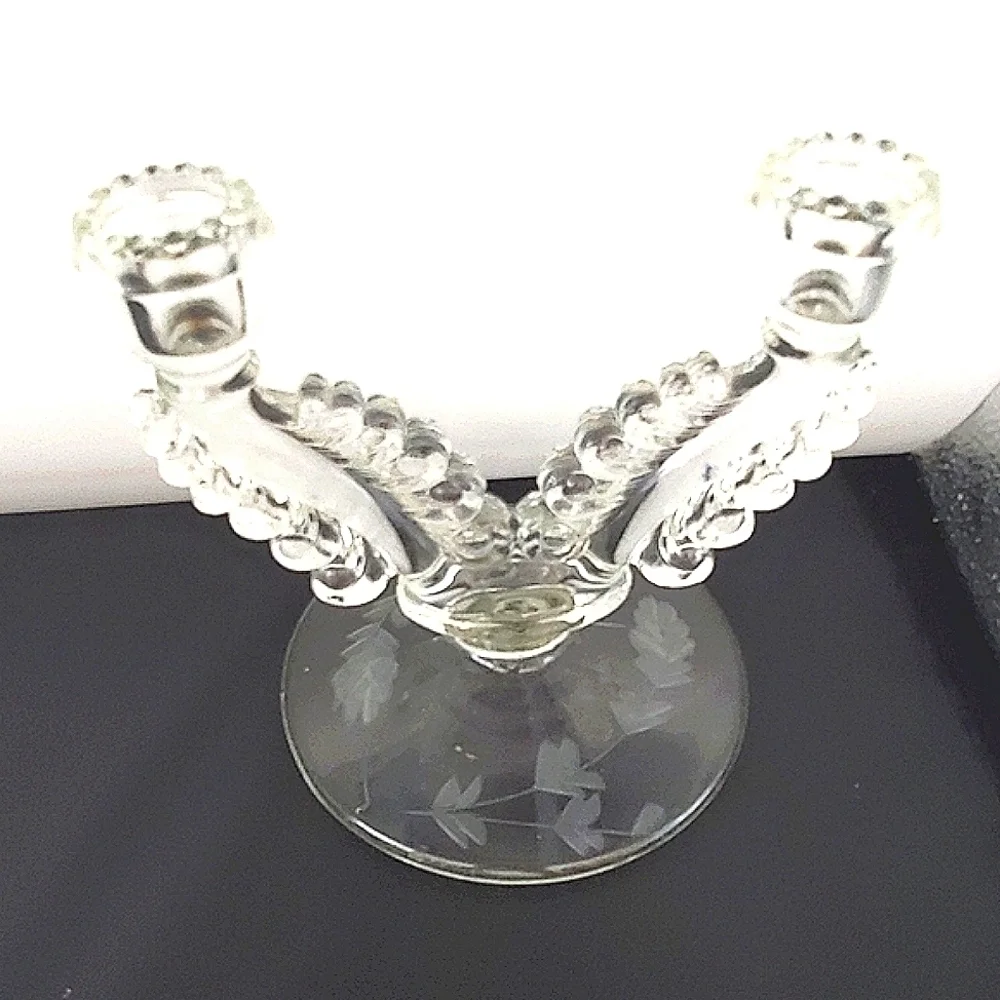 Vintage glass candlestick